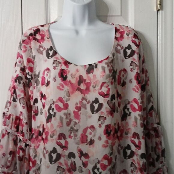 Cato Est 1946 long sleeve print blouse Sz 18/20W EUC - Picture 3 of 5